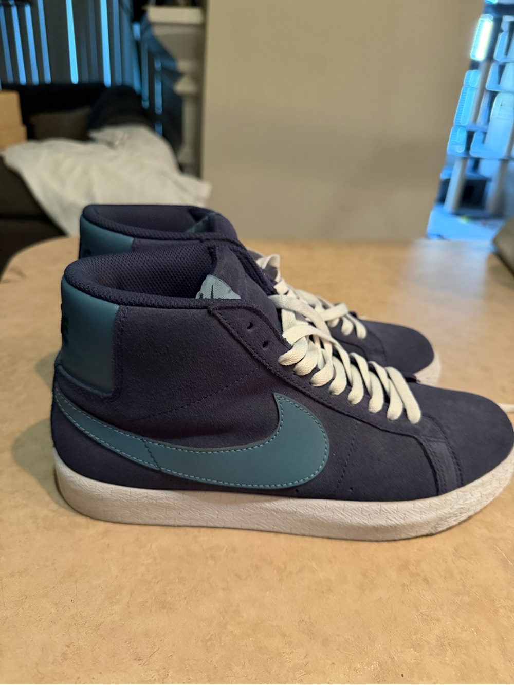Nike Men’s High-Top Sneakers in Navy and Teal